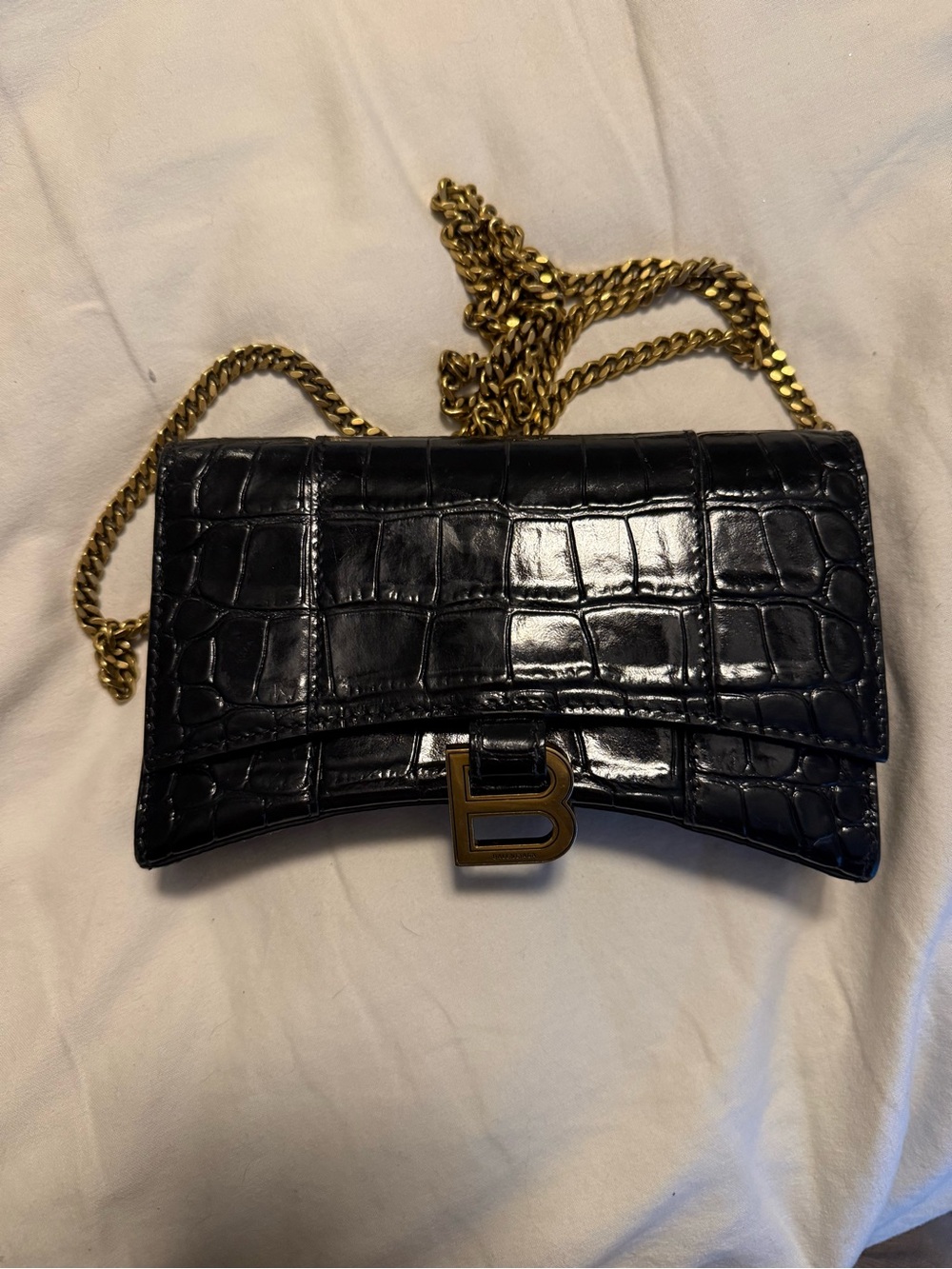 Balenciaga Hourglass wallet on chain